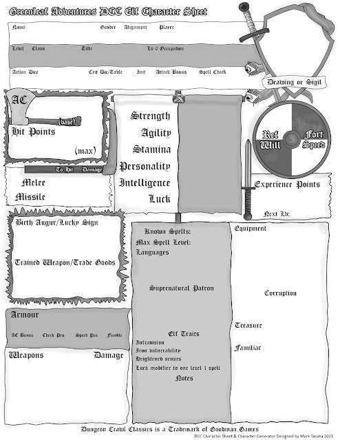 Dungeon Crawl Classics Character Sheet