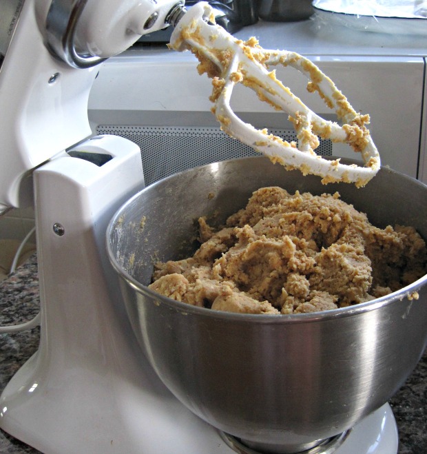 electric mixer silver bowl kitchenaid white cookie dough