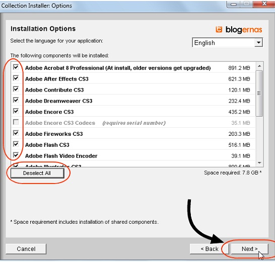 Cara Detail Install Adobe CS3 Master Collection (Full Gambar Tutorial)