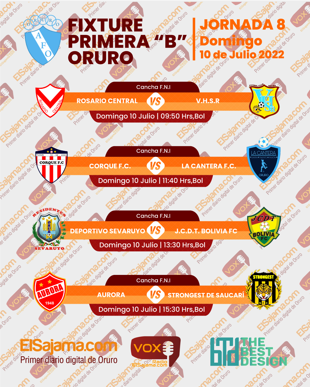 Fixture Primera B Oruro
