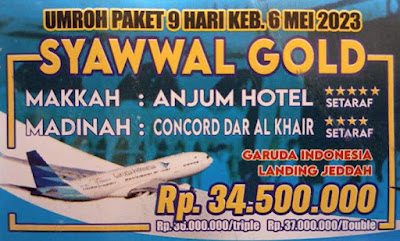 paket gold Syawal (berangkat 6 Mei 2023)