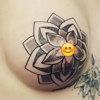 Glorious Geometric Nipple Tattoos