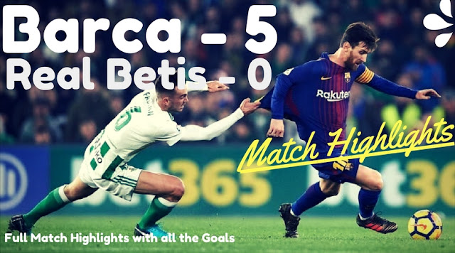 FC Barcelona moved eleven points clear of second placed Atletico Madrid with the 5-0 destruction of Real Betis away from home. Rakitic opened the scoring in the 59th minute; Lionel Messi and Luis Saurez both scored twice soon after to make it yet another memorable night for Barca.