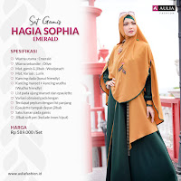 Aulia Terbaru Set Gamis Hagia Sophia Baju Muslimah Syari Anggun Elegant Stylish