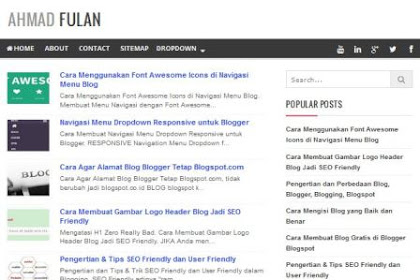 Template Blog Simple Minimalis Seo Friendly Fast Loading Responsive Terbaru