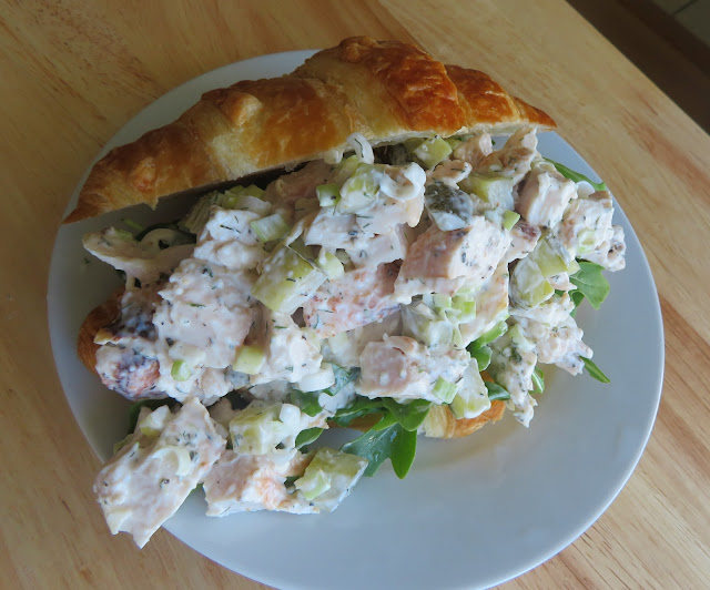 Dill Pickle Chicken Salad Croissants