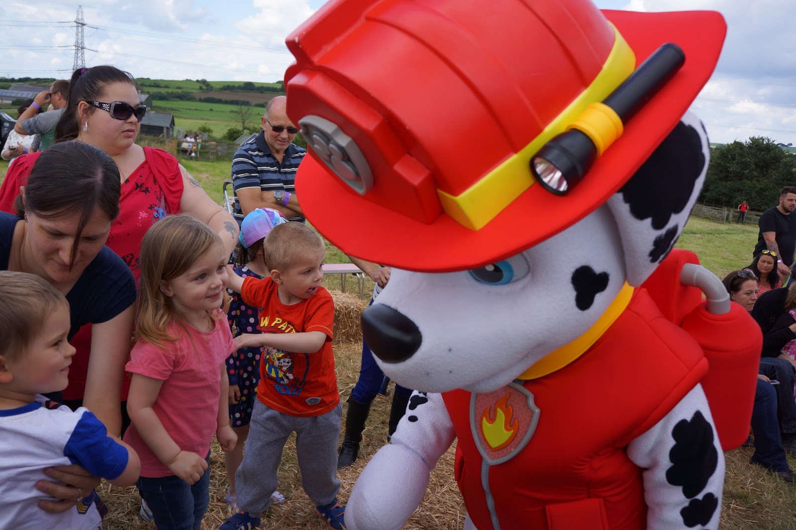 meeting marshall from paw patrol at an event