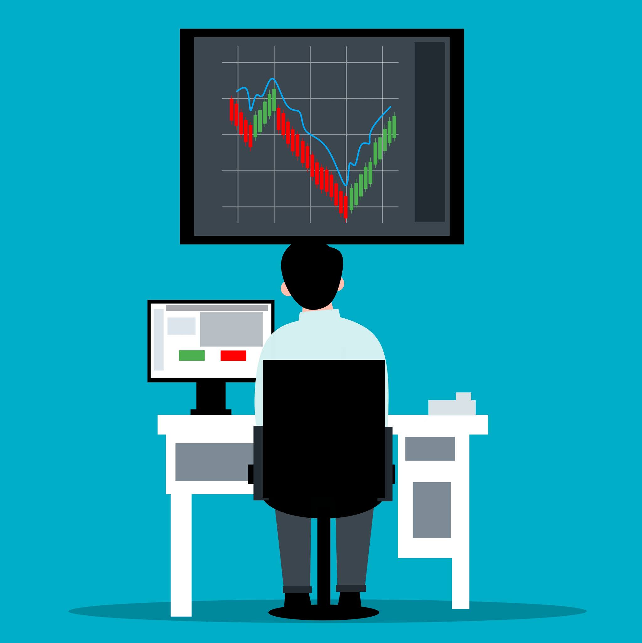 Stock and forex brokerage illustration design