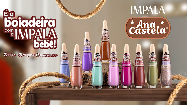 A nova coleção da Impala, com Ana Castela, é a primeira linha de esmaltes assinada pela cantora, que traz 10 cores