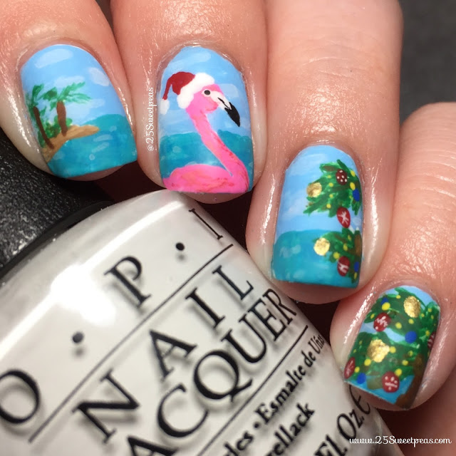 Beachy Christmas Nail Art 25 Sweetpeas