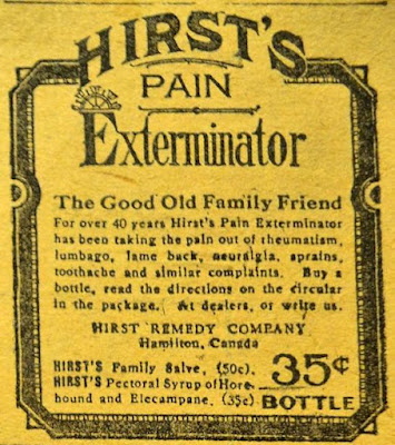 Hirst's Pain Exterminator - 1910