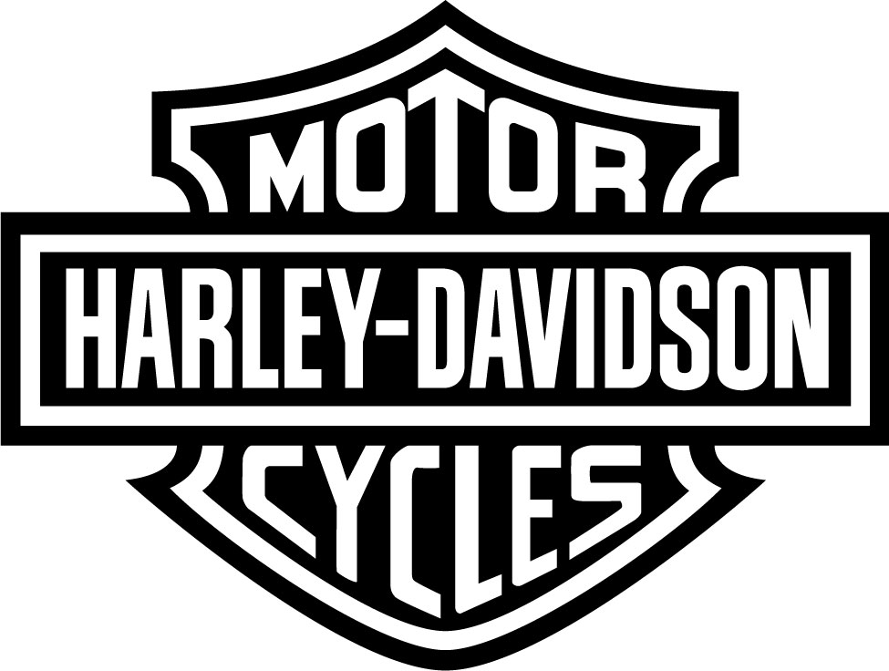 Harley Davidson Logo Full size black and white