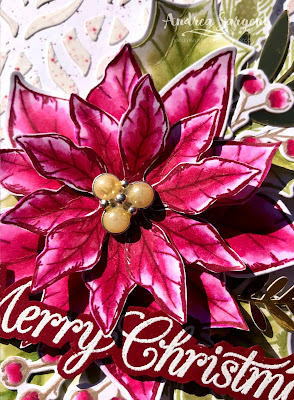 Cherry Cobbler Poinsettia Petals Stampin Up card, Andrea Sargent, Independent Stampin' Up! Demonstrator, South Australia