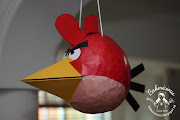 Dear husband also DIY an angry bird pinatas for her too.