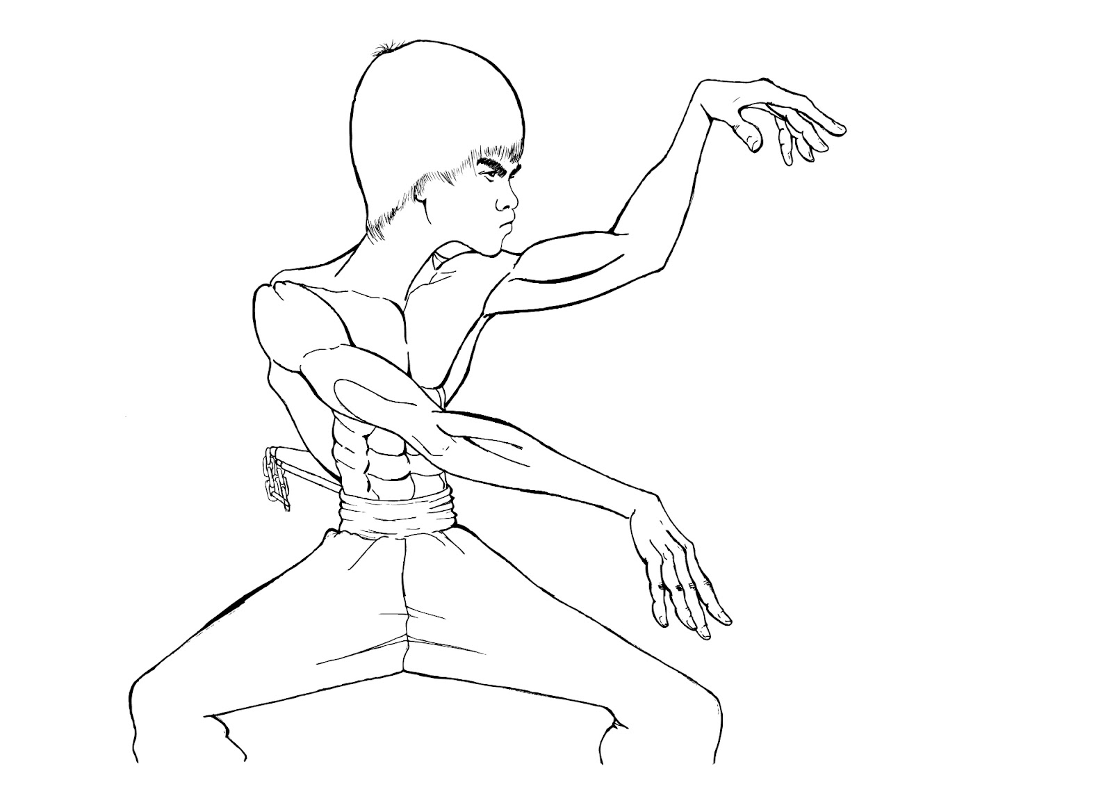 Brucelee Colouring Pages Sketch Coloring Page