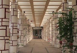 Row of pillars.