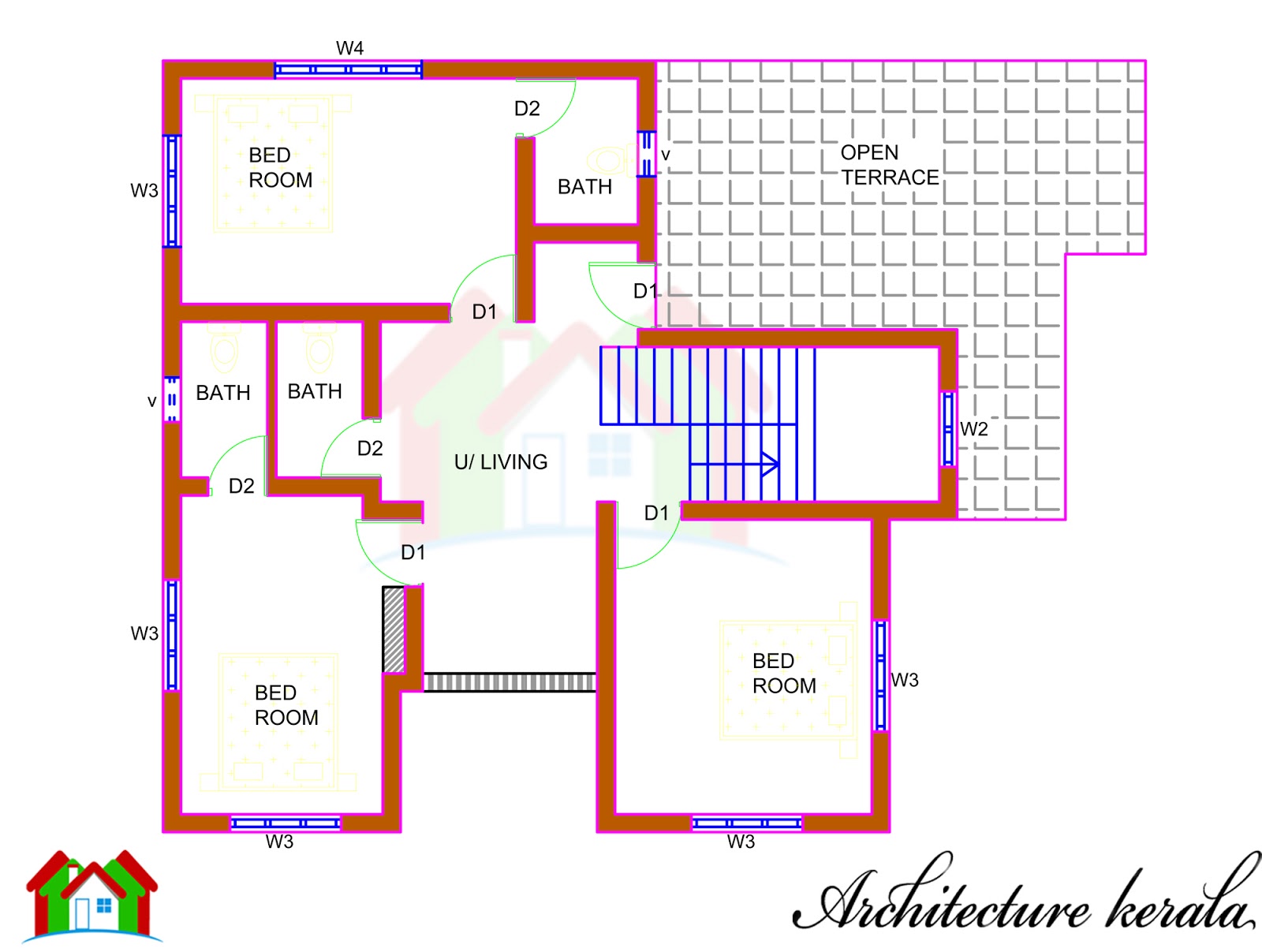 Architecture Kerala 5 BEDROOM HOUSE  PLAN AND ITS 