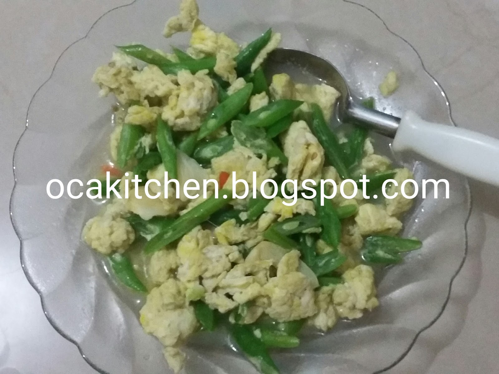 Oca's Kitchen: Resep Tumis Buncis Telur