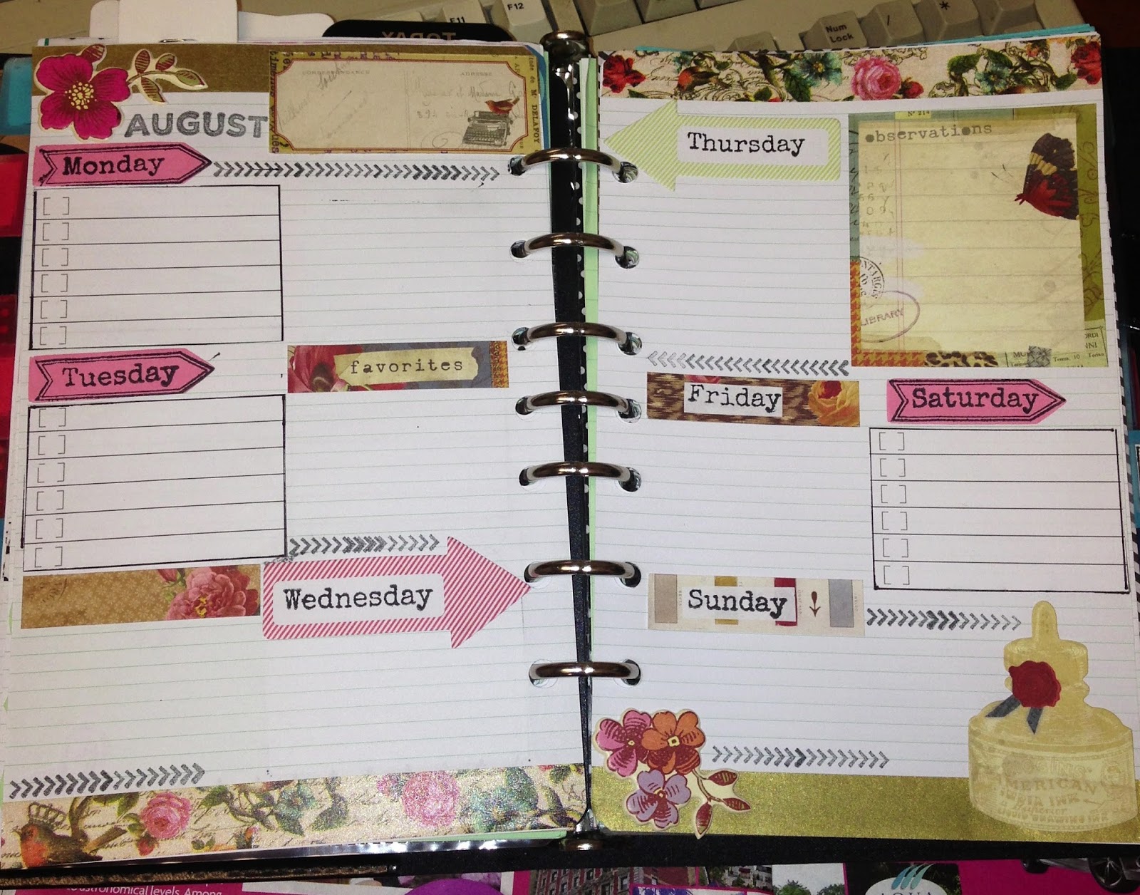 Filofax Decorated Page