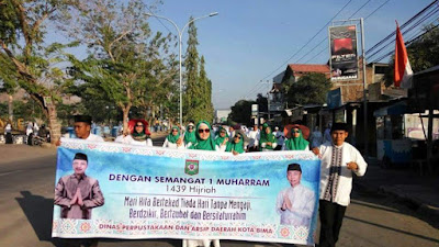 Sambut 1 Muharram, Ribuan Pelajar Kota Bima Ikut Pawai Taaruf