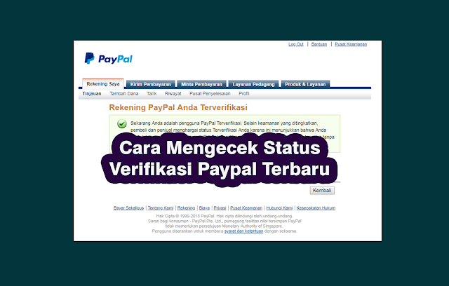 Cara Mengecek Status Verifikasi Paypal Terbaru