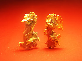 Christmas Angels Gold Statues