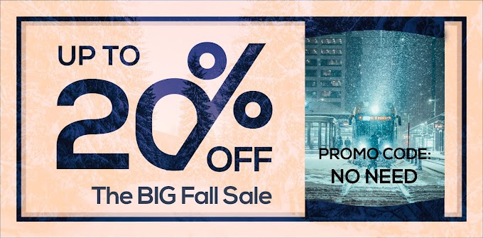 Save up to 20% on The BIG Fall Sale