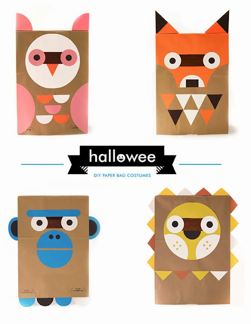 DIY Paper Bag Halloween Costumes found via NEST Vintage & Handmade blog