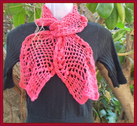 Sweet Nothings Crochet pattern free blog, free pattern for a scarf, neck kerchief,