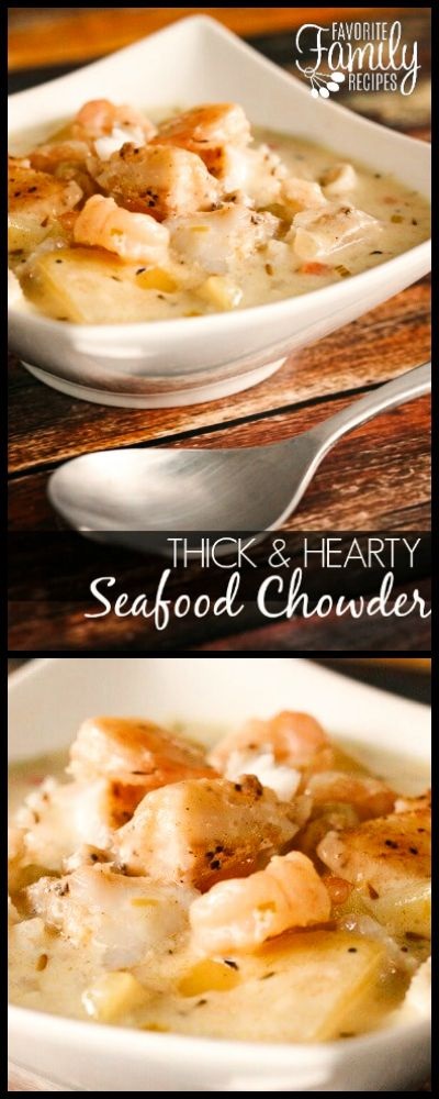 Thick and Hearty Seafood Chowder
