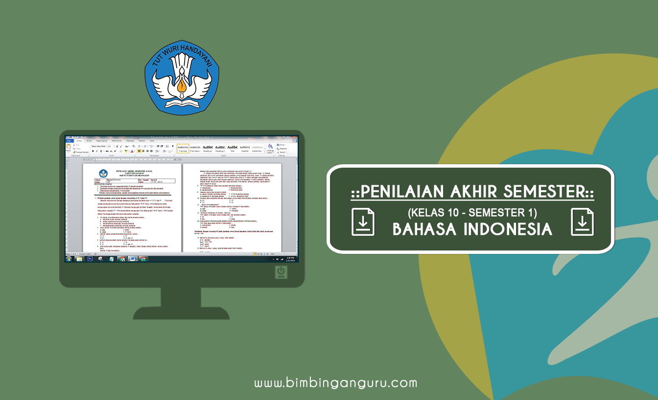 Soal PAS Bahasa Indonesia SMA Kelas 10 K13 Tahun 2022/2023 Lengkap