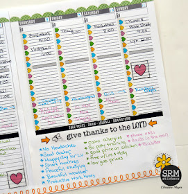 SRM Stickers Blog - Planner Pages with Gratitude Journal by Christine - #planner #journal #stickers #faith #DIY