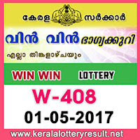 1.5.2017 Win Win Lottery W 408 Results Today