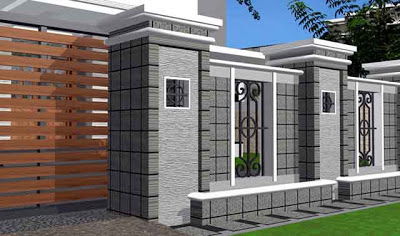 Desain Pagar Rumah Mewah Minimalis 04