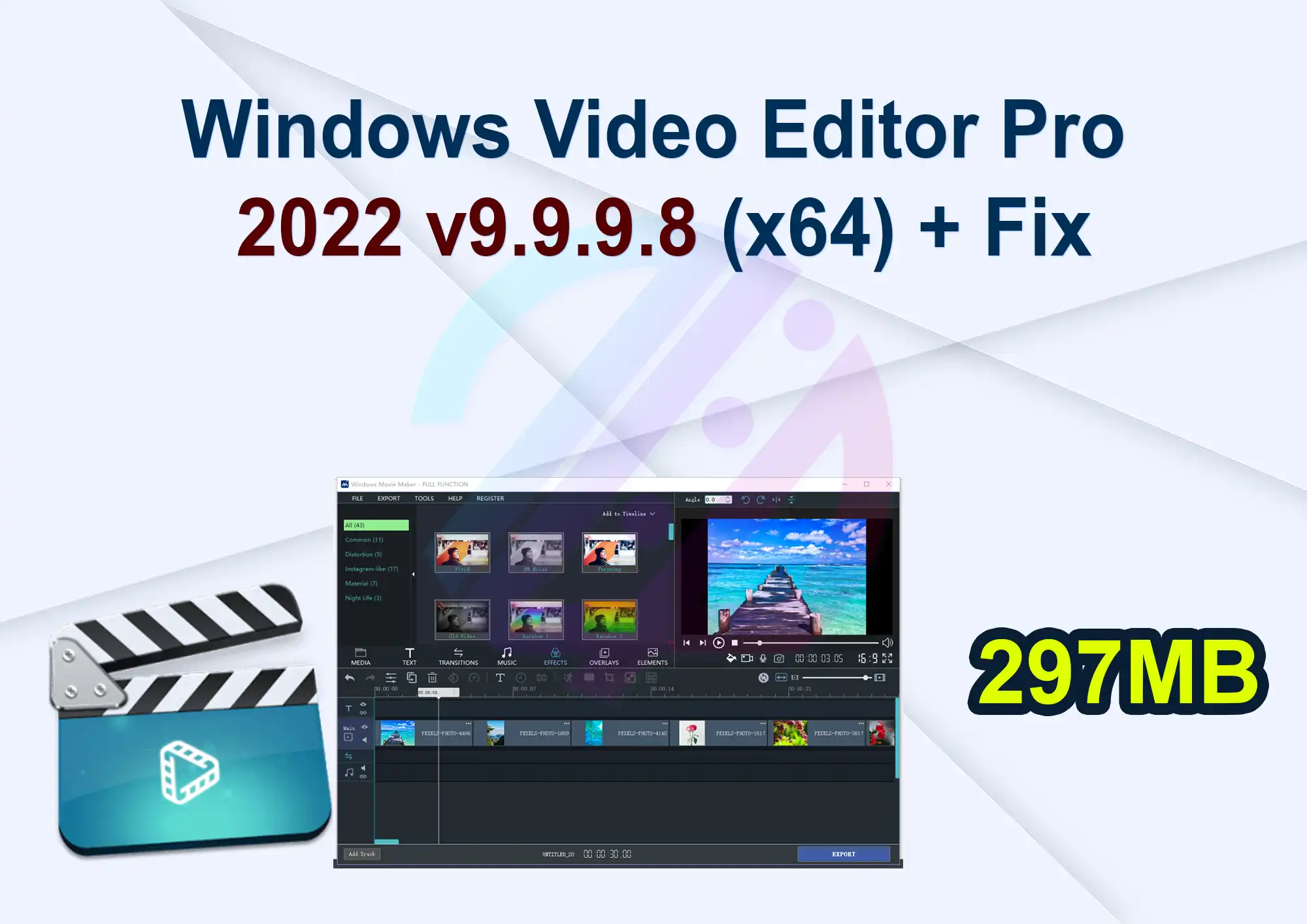 Windows Video Editor Pro 2022 v9.9.9.8 (x64) + Fix