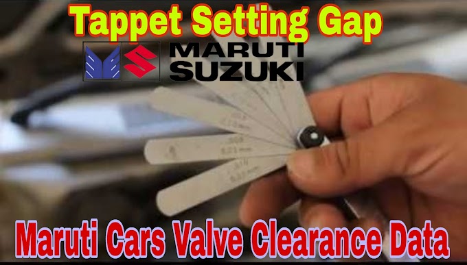  Maruti Suzuki Cars Valve Clearance Gap Measurement