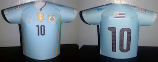papercraft paper replica shirt uruguai uruguay copa america 2015