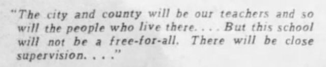 alternative school plans newspaper article 1972 Metro High School founded by Betty M Wheeler