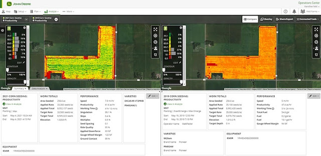 John Deere Operations Center for Analyze past work