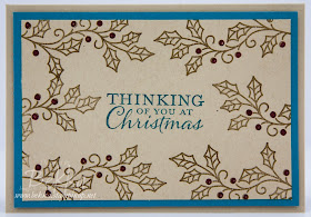 Fast and Fabulous Christmas Card made with the Holly from the Embellished Ornaments Stamp Set from Stampin' Up! UK - get the stamps here