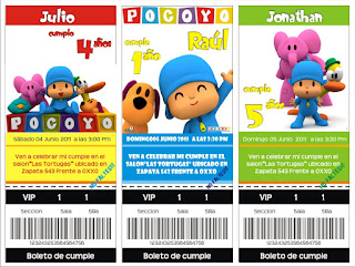 Tarjeta de Invitación de Cumpleaños de Pocoyo