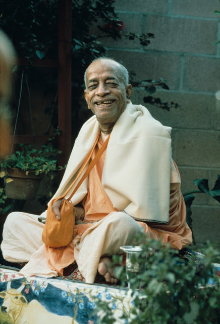 Srila Prabhupada in His New Dvaraka Garden ISKCON LA