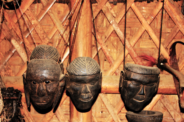 Exotic Konyak artifacts on sale in Longwa Village, Mon, Nagaland