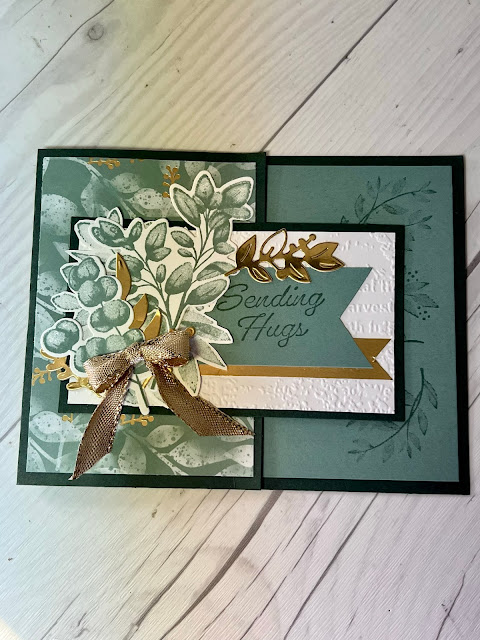 Floral Handmade Greeting Card with Gold Foil accents using Stampin' Up! Eden's Garden and Forever Fern Stamp Sets