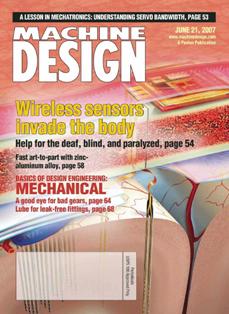 Machine Design...by engineers for engineers 2007-12 - 21 June 2007 | ISSN 0024-9114 | PDF HQ | Mensile | Professionisti | Meccanica | Computer Graphics | Software | Materiali
Machine Design continues 80 years of engineering leadership by serving the design engineering function in the original equipment market and key processing industries. Our audience is engaged in any part of the design engineering function and has purchasing authority over engineering/design of products and components.