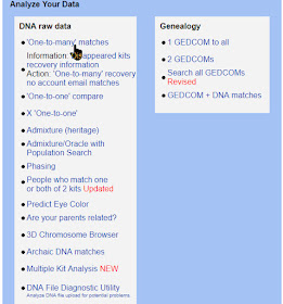 GEDmatch one-to-many