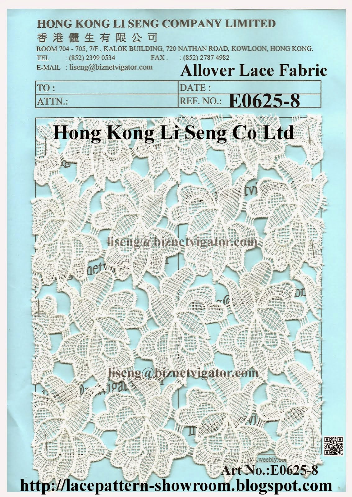 New Allover Embroidery Lace Fabric Manufacturer Wholesale Supplier - Hong Kong Li Seng Co Ltd