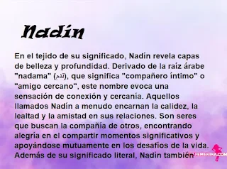 ▷ Significado del nombre Nadín