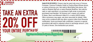 Free Printable Famous Footwear Coupons