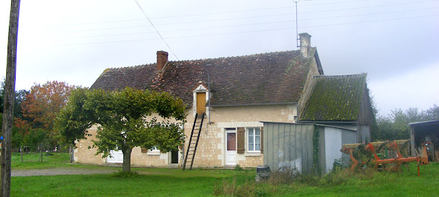 A traditional longere style house in the countryside. Indre et Loire, France. Photographed by Susan Walter. Tour the   Loire Valley with a classic car and a private guide.